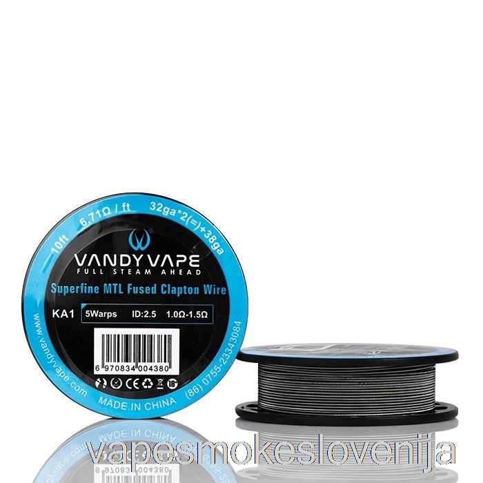 Vape Slovenija Vandy Vape Superfine Mtl Wire Spools - 10 čevljev 6,71 Ohm A1 Fused Clapton Wire